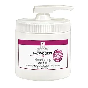 MASTER HEALTH PRODUCT Spamaster Unscented Massage Cream 1 Gallon Smooth Effortless Deep Tissue Massage 16 Oz (White) - massage lotions