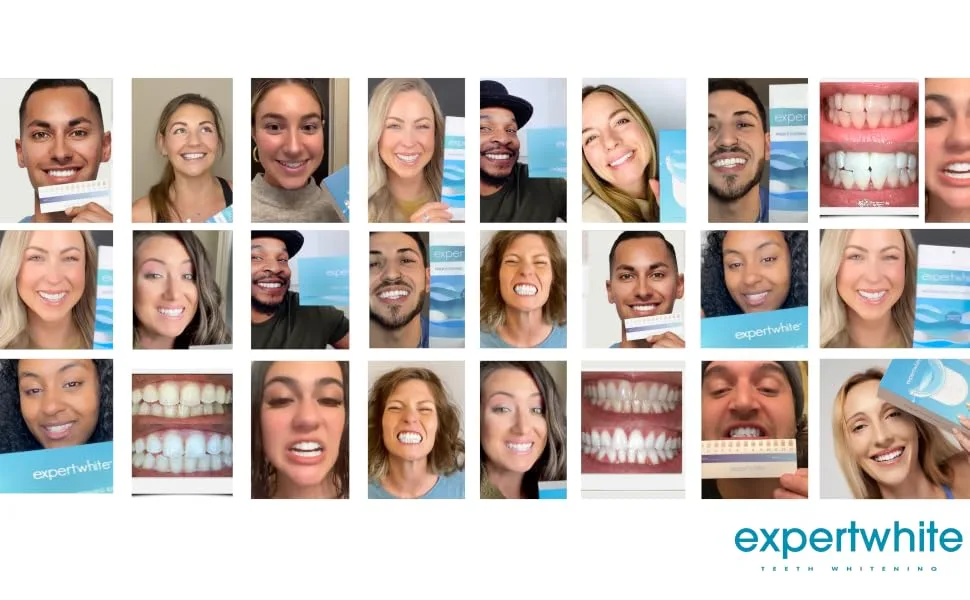 Advanced Next Gen Expertwhite InstaGlo Teeth Whitening Kit with Pens Sensitive Teeth Wireless Waterproof Rechargeable LED Light Mouth Tray Carbamide Peroxide Gel Fast Stain Removal White Teeth Fast - 35 percent teeth whitening carbamide best products banana white kit Carbamide peroxide