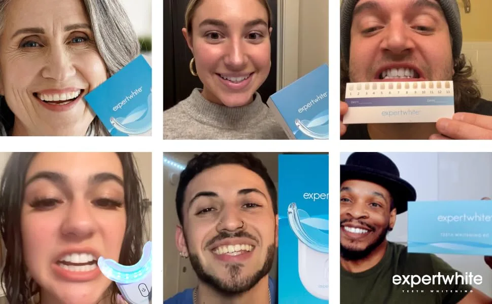 Advanced Next Gen Expertwhite InstaGlo Teeth Whitening Kit with Pens Sensitive Teeth Wireless Waterproof Rechargeable LED Light Mouth Tray Carbamide Peroxide Gel Fast Stain Removal White Teeth Fast - eeth whiteners best sellers expertwhite pen white teeth whitening kit