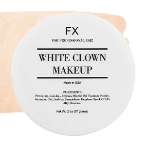White Clown Face Paint Makeup - 2oz - white halloween face makeup