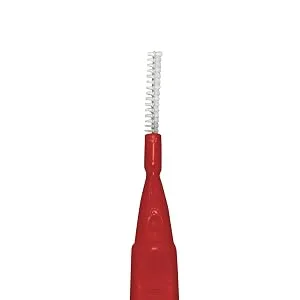 Premium Quality Interdental Brushes for Interproximal Cleaning Professional Interdental Cleaners Tight Teeth Pkg of 100 ProxyBrush by Vivid (X-Small 0.5mm Red) - sensitive gum brush