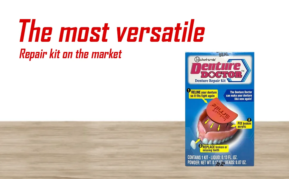 Instant Smile Denture Doctor - Multi Purpose Denture Repair Kit - adsgr
