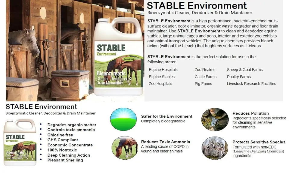 ProVetLogic STABLE Environment Stable Barn Coop & Pen Cleaner and Deodorizer Concentrated 1 Gallon - Stable Environment