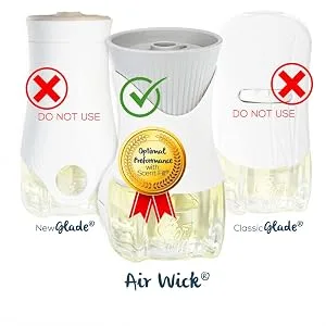 Scent Fill Fresh Deodorizer Plug in Air Freshener 4 Scented Oil Refills - Compatible with Air Wick Glade