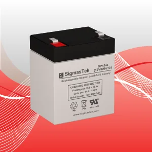 Chamberlain 41A6357-1 Replacement Battery - 12 Volt 5 AH F1 Terminal by SigmasTek - SP12-5 T1 SLA Battery