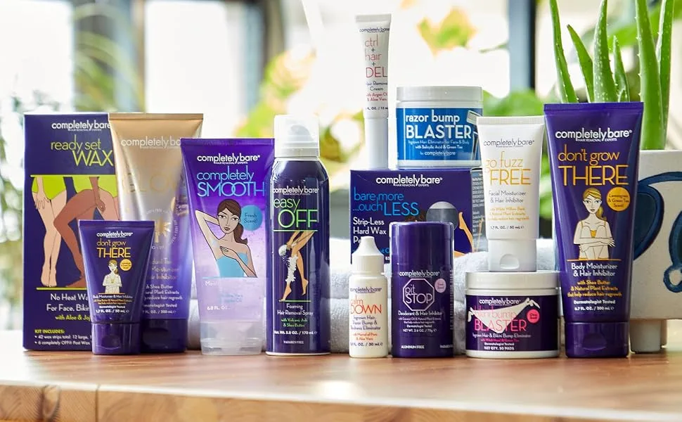 completely bare easy OFF Foaming Hair Removal Spray - Moisturizing Shea Butter & Aloe Vera - all products