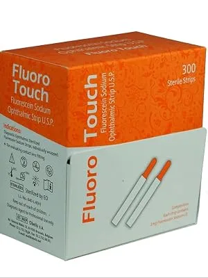 Navnihaal Ophthalmic Fluoro Touch Strips - 300 Strips - Outer view of the package showing the way of opening.