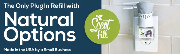 Scent Fill Fall Plug in Air Freshener Kit (Relax Blend Cinnamon Apple Orange Clove Sweet & Spicy Cinnamon Nutmeg) 4 Refills + Diffuser - Scent Fill Natural Plug in Refiull Options