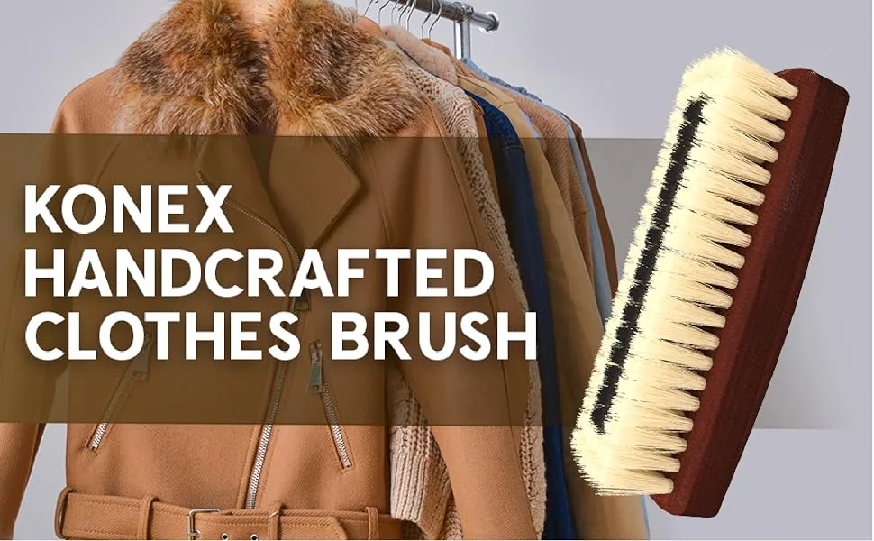 Konex Light Wood Lint Brushes for Clothes Clothes Brush Cashmere Brush Old Fashioned Home Essentials Lint Remover - product information 2