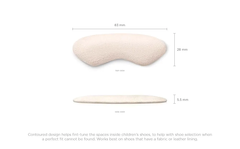 Mini Fit for Kids | Fine-Tune The Spaces Inside Children's Shoes | 5.5 mm Thick | 1 Pair (Pearl White) - MINI FIT Product Dimension
