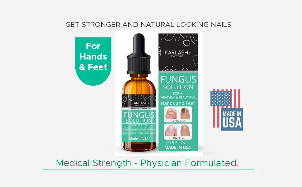 Karlash Finger & Toenail Solution Kit EXTRA STRONG Made in USA Nail Care Nails Toe Nail 0.5 oz - Nail Solution