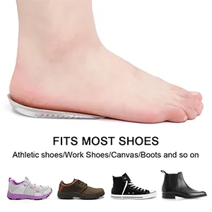 Dr. Foot's Height Increase Insoles Heel Cushion Inserts Heel Lift Inserts for Leg Length Discrepancies (Small (0.5" Height)) - Height Increase Insoles