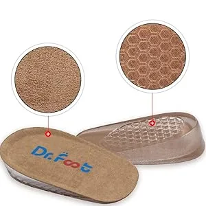 Dr. Foot's Height Increase Insoles Heel Cushion Inserts Heel Lift Inserts for Leg Length Discrepancies (Small (0.5" Height)) - Height Increase Insoles