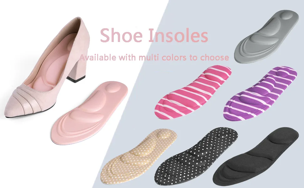 uxcell Shoe Insoles 4D Orthotics Arch Support Sponge Foam Inserts for Women 1 pair-W6-8.5/M5-8 Black Black 1 pair-W6-8.5/M5-8 - product information 2
