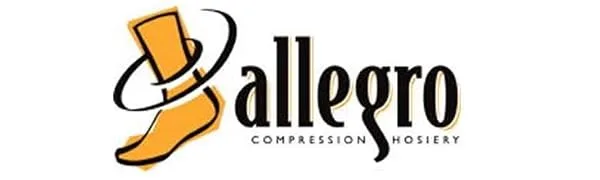 Allegro 20-30 mmHg Soft 253 Microfiber Knee High Compression Stockings Comfortable Support Garments - Allegro Compression Hosiery for men and women logo.