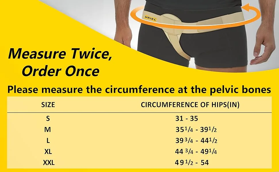 URIEL Hernia Belts for Men Pre and Post Surgery Inguinal Hernia Belt for Men Hernia Support for Men Inguinal Hernia Truss for Men Hernia Belt for Men Inguinal Right Medium - Adjustable hernia Recommended inguinal hernia support for belt for men Best inguinal hernia support