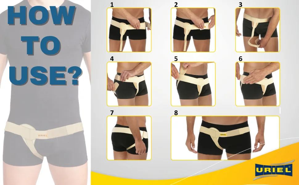 URIEL Hernia Belts for Men Pre and Post Surgery Inguinal Hernia Belt for Men Hernia Support for Men Inguinal Hernia Truss for Men Hernia Belt for Men Inguinal Right Medium - Best inguinal hernia support Adjustable hernia belt for men