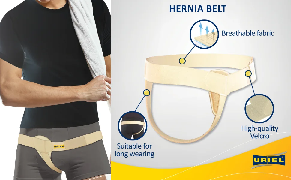 URIEL Hernia Belts for Men Pre and Post Surgery Inguinal Hernia Belt for Men Hernia Support for Men Inguinal Hernia Truss for Men Hernia Belt for Men Inguinal Right Medium - Effective inguinal hernia belt for men Reliable hernia truss for men inguinal