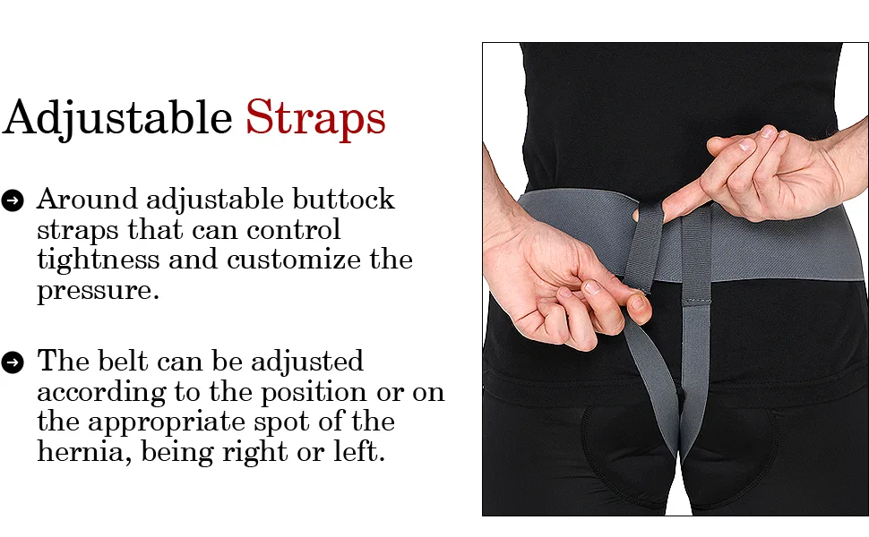 HealthAndYoga EasyPress New Comfortable Hernia Belt for Men Inguinal Hernia Support Truss - Abdominal Binder Brace with Adjustable Self-Stick-on Bands (Medium) - slide3