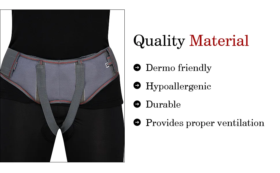 HealthAndYoga EasyPress New Comfortable Hernia Belt for Men Inguinal Hernia Support Truss - Abdominal Binder Brace with Adjustable Self-Stick-on Bands (Medium) - slide5