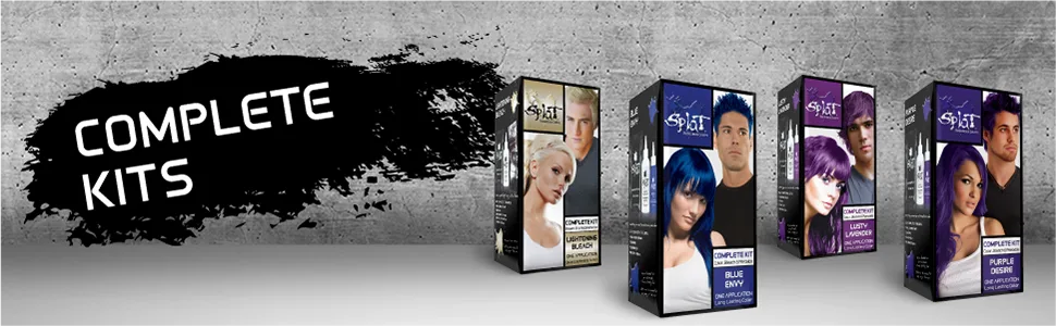 Splat Pure Sapphire Original Complete Kit - Splat Semi-Permanent Hair Dye with Bleach Kits Long Lasting Bright Colored Hair Dye