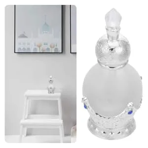 Crystal Empty Perfume Bottle 15ML Refillable Essential Oil Dropper Bottle Decorative Glass Dropper Bottle for Home Travel Silver - product information 3