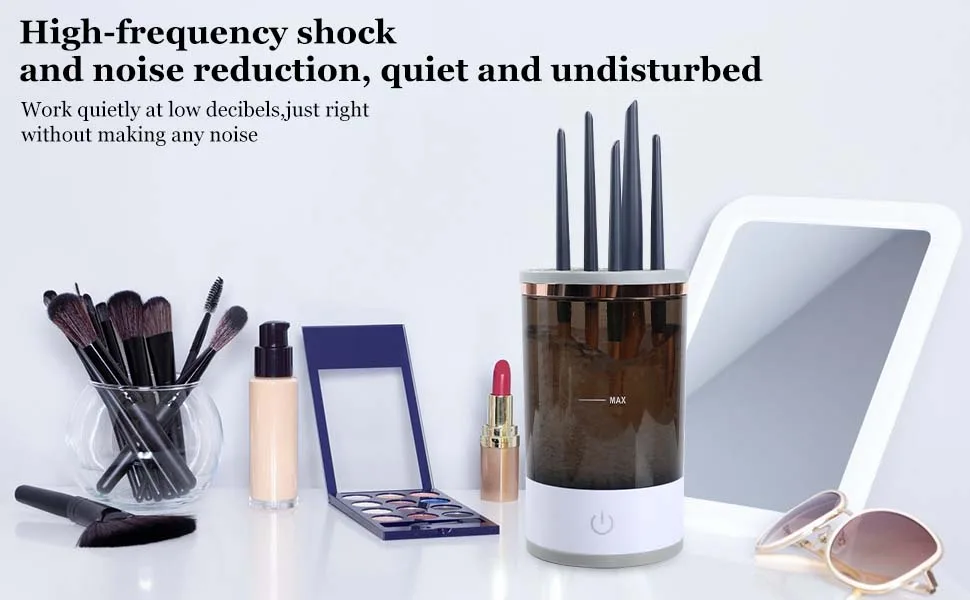 Cosmetic Brush Cleaner Brushly Pro Makeup Brush Cleaner Electric Makeup Brush Cleaner Automatic Spinning Makeup Brush Cleaner For For All Size Makeup Brus (1 Set USB cable with socket) - product information 5