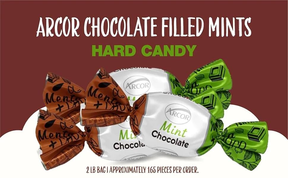 Arcor Chocolate Filled Mints Premium Hard Candy 2 Pound Bag - arcor chocolate filled mints hard candy