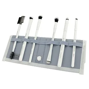 MODA Beautiful Eyes 7 pc Makeup Brush Flip Kit White - makeup brush set, beauty, makeup, royal brush, eyeshadow