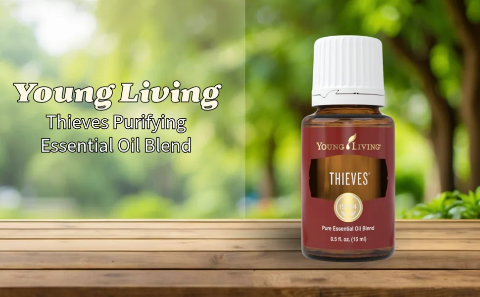 Young Living Thieves - 15ml - Purifying Essential Oil Blend - Known for Refreshing Breathing Experiences - 100% Pure Aromatherapy Diffuser - Natural Cleaning Home Fragrance - product information 2