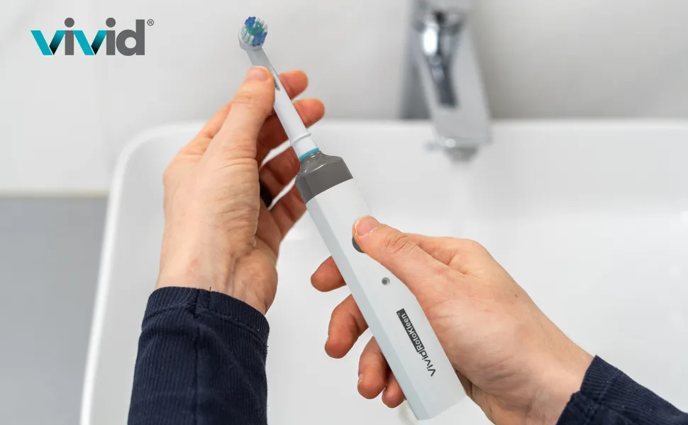 Portable Rotating Electric Toothbrush with 2 Replacement Heads Waterproof Design Great For Travel Home Use RotoKleen - sonic rotokleen