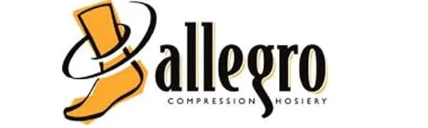 Allegro 20-30 mmHg Essential 18 Sheer Support Closed Toe Compression Sock - Comfortable Knee High Support Stockings - Allegro Compression Hosiery logo for men and women