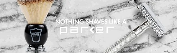 Parker 100% Stainless Steel Handle Gillette Fusion Compatible Razor - 1 Gillette Fusion Blade Included - parker safety razor