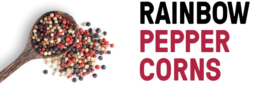 Rainbow Peppercorn Blend, 2 Cups, Premium Grade Whole Multi-Colored Peppercorns, Extremely Versatile Spice & Seasoning, Strong in Flavor & Pungent in Aroma. - rainbow peppercorn