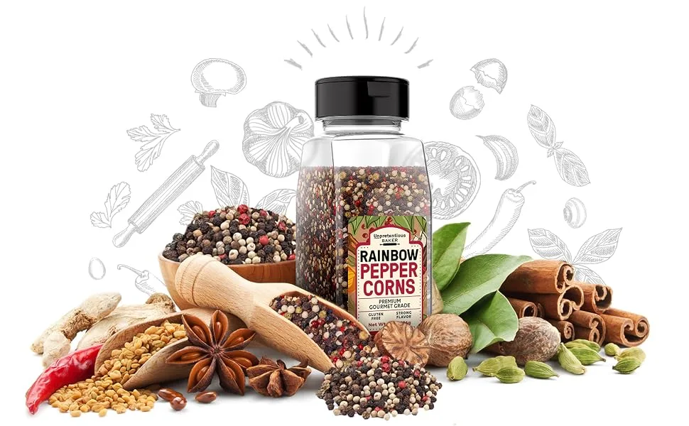 Rainbow Peppercorn Blend, 2 Cups, Premium Grade Whole Multi-Colored Peppercorns, Extremely Versatile Spice & Seasoning, Strong in Flavor & Pungent in Aroma. - Rainbow Peppercorn