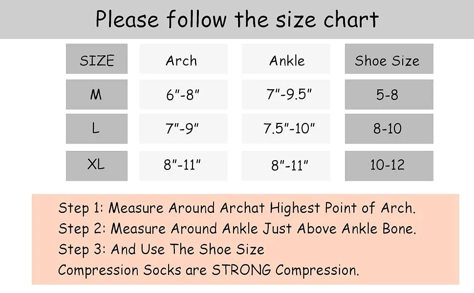 WANDER Ankle Compression Socks Open Toe Compression Sleeve for Plantar Fasciitis Ankle/Heel Support Relieve Arch Pain Reduce Foot Swelling Large - socks