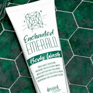 Devoted Creations Enchanted Emerald Body Wash Brilliance Boosting Nutrient Infused Body Wash with Captivating Collagen Exuberant Electrolytes and Royall Raspberry Antioxidant Blend 8 oz. - product information 3