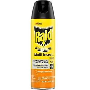 Raid Multi Insect Killer, Kills Ants, Spiders, Roaches and Flies, For Indoor and Outdoor use, Orange Breeze Scent, 15 oz - product information 1