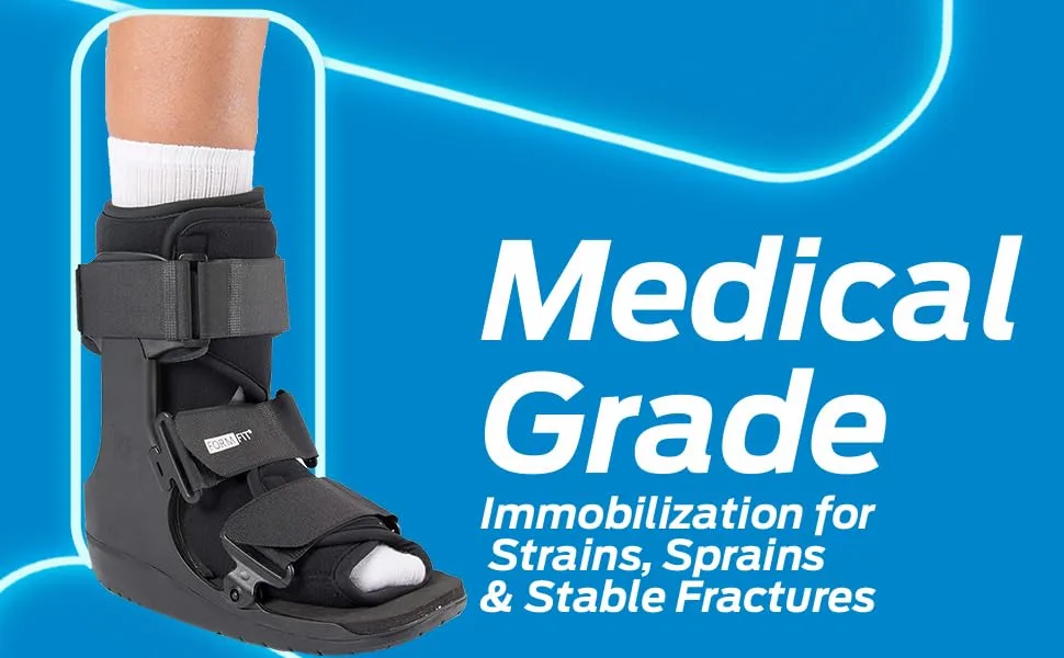Ossur Formfit Walker Boot (Non-Air) Pneumatic Technology - Medical Grade Walker Boot for Broken Foot Sprained Ankle Strains & Stable Fractures Breathable - (Low Top/Medium) Low Top / Medium - Formfit Walker Boot Non Air