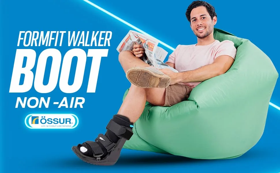 Ossur Formfit Walker Boot (Non-Air) Pneumatic Technology - Medical Grade Walker Boot for Broken Foot Sprained Ankle Strains & Stable Fractures Breathable - (Low Top/Medium) Low Top / Medium - Formfit Walker Boot Non Air