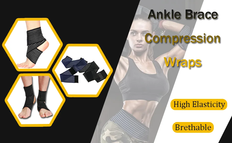 Kids Ankle Support - Ankle Compression Band Wrap Strap Tape Lightweight and Adjustable Elastic Thin Ankle Foot Brace for Sprained Ankle After Fracture Drop Foot Black - ankle brace support compression wrap band bandage sleeve for women men, breathable, high elasticity