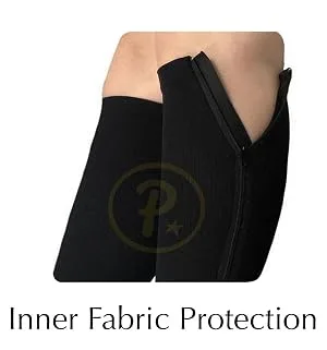 NEW Open Toe Knee Length Zipper Up Compression Hosiery Calf Leg Support Stocking Beige L/XL - product information 5