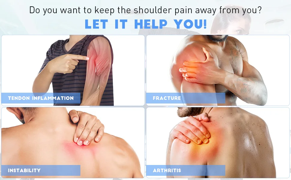 Healifty Shoulder Brace Rotator Cuff Support for Men Women Shoulder Compression Sleeve Orthopedic Care Shoulder Brace Wrap for 9.1 * 18.7inch - product information 5