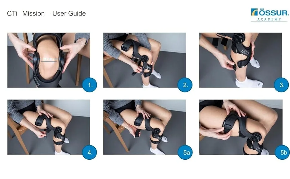 Ossur CTI Mission Knee Brace for ACL MCL LCL PCL or combined instabilities (Left-Medium) - product information 7
