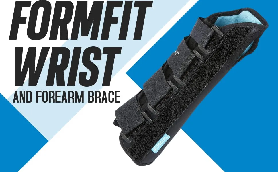 Ossur Formfit Wrist & Forearm Brace for Tendonitis Carpel Tunnel Post Cast Healing and Soft Tissue Injuries | Wrist Immobilization Breathable Material Custom Fit | 10" Version (Right Large) - Ossur Formfit Wrist & Forearm Brace