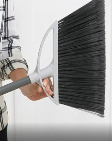 Radley & Stowe Angle Broom & Dustpan Set with Dual-Textured Bristles (Grey) - angle broom