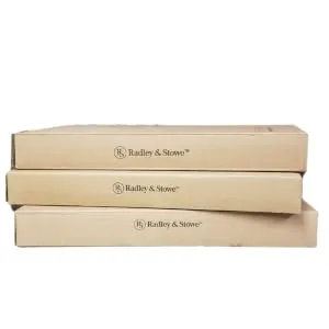 Radley & Stowe Angle Broom & Dustpan Set with Dual-Textured Bristles (Grey) - boxes