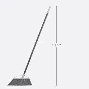 Radley & Stowe Angle Broom & Dustpan Set with Dual-Textured Bristles (Grey) - size