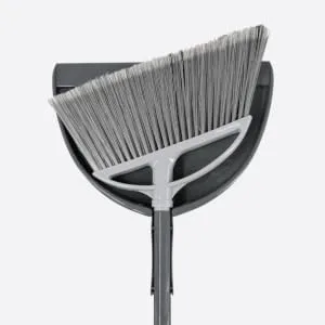 Radley & Stowe Angle Broom & Dustpan Set with Dual-Textured Bristles (Grey) - storage