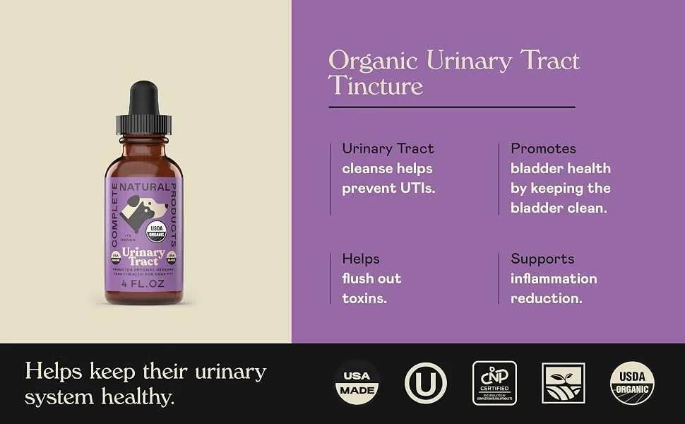 Complete Natural Products Organic Urinary Tract Concentrate for Pets - 4oz - Pure Organic Urinary Tract Concentrate - Pets, Urinary Tract, Health, UTI